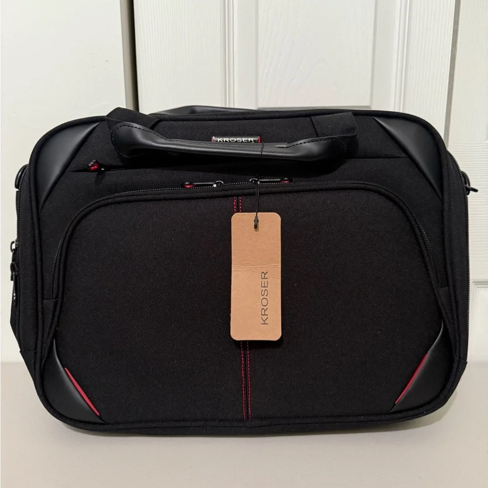 Kroser Laptop & Tablet Briefcase Bag 15.6 Inch Water Repellent With RFID Pockets